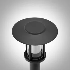 Lindby Gregory LED tuinpadverlichting, 76cm, sensor, donkergrijs, IP44