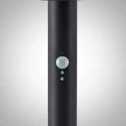 Lindby Gregory LED tuinpadverlichting, 76cm, sensor, donkergrijs, IP44