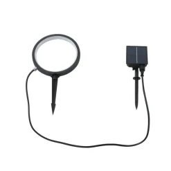 Lindby grondspies lamp op zonne-energie Syrene, 18 cm, zwart, aluminium