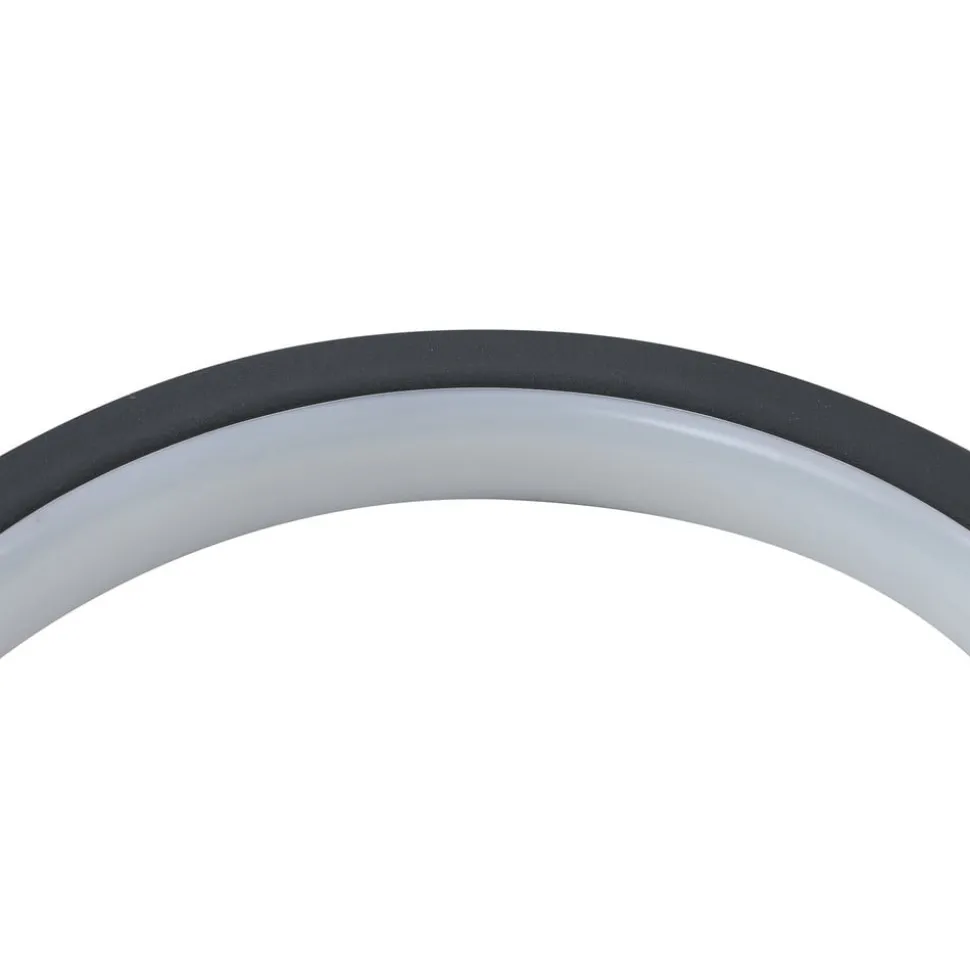 Lindby grondspies lamp op zonne-energie Syrene, 18 cm, zwart, aluminium