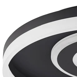 Lindby Gulda LED plafondlamp, RBGW, zwart