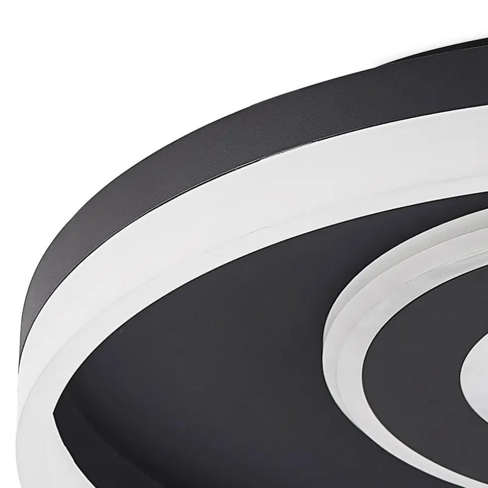 Lindby Gulda LED plafondlamp, RBGW, zwart