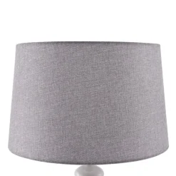 Lindby Haldorin vloerlamp, grijs/zwart, textiel, 157 cm