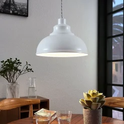 Lindby hanglamp Albertine, 29 cm, wit, metaal