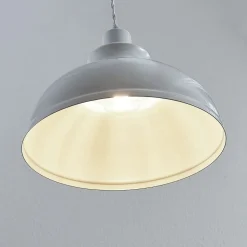 Lindby hanglamp Albertine, 29 cm, wit, metaal