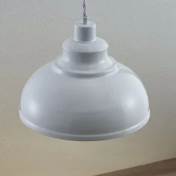 Lindby hanglamp Albertine, 29 cm, wit, metaal