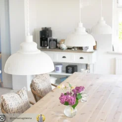 Lindby hanglamp Albertine, 29 cm, wit, metaal