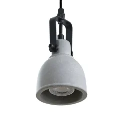 Lindby hanglamp Amilia, hout/beton, 5-lamps, 116 cm, GU10