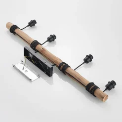 Lindby hanglamp Amilia, stof, 4-lamps, grijs/beige, E27