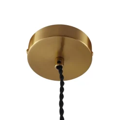 Lindby hanglamp Annira, Ø 29 cm, keramiek, wit/messing