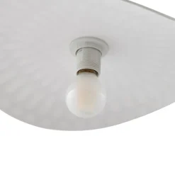 Lindby hanglamp Annira, Ø 29 cm, keramiek, wit/messing