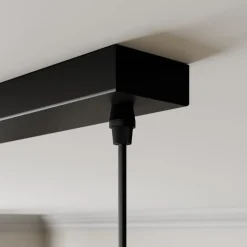 Lindby hanglamp Arina, 100 cm, zwart, 5-lamps