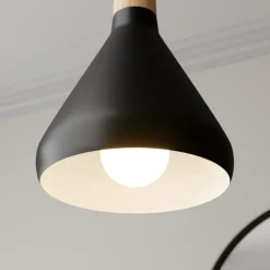 Lindby hanglamp Arina, 100 cm, zwart, 5-lamps