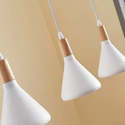 Lindby hanglamp Arina, 100 cm, wit, 5-lamps, E14