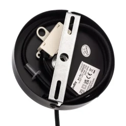 Lindby hanglamp Aurinil, houtkleurig, linnen, Ø 48cm, E27