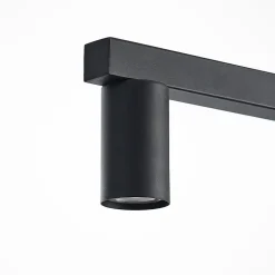 Lindby hanglamp Baliko, zwart, 116 cm, 5-lamps, GU10