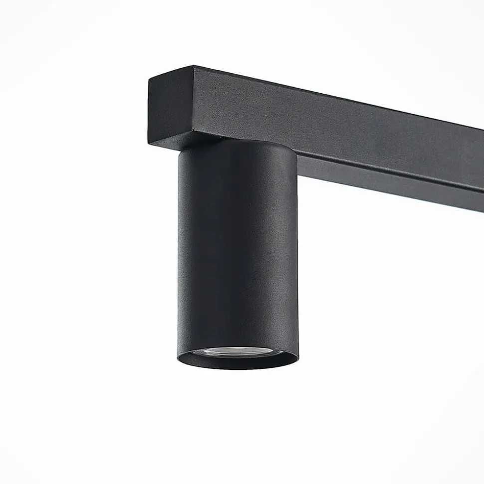 Lindby hanglamp Baliko, zwart, 116 cm, 5-lamps, GU10