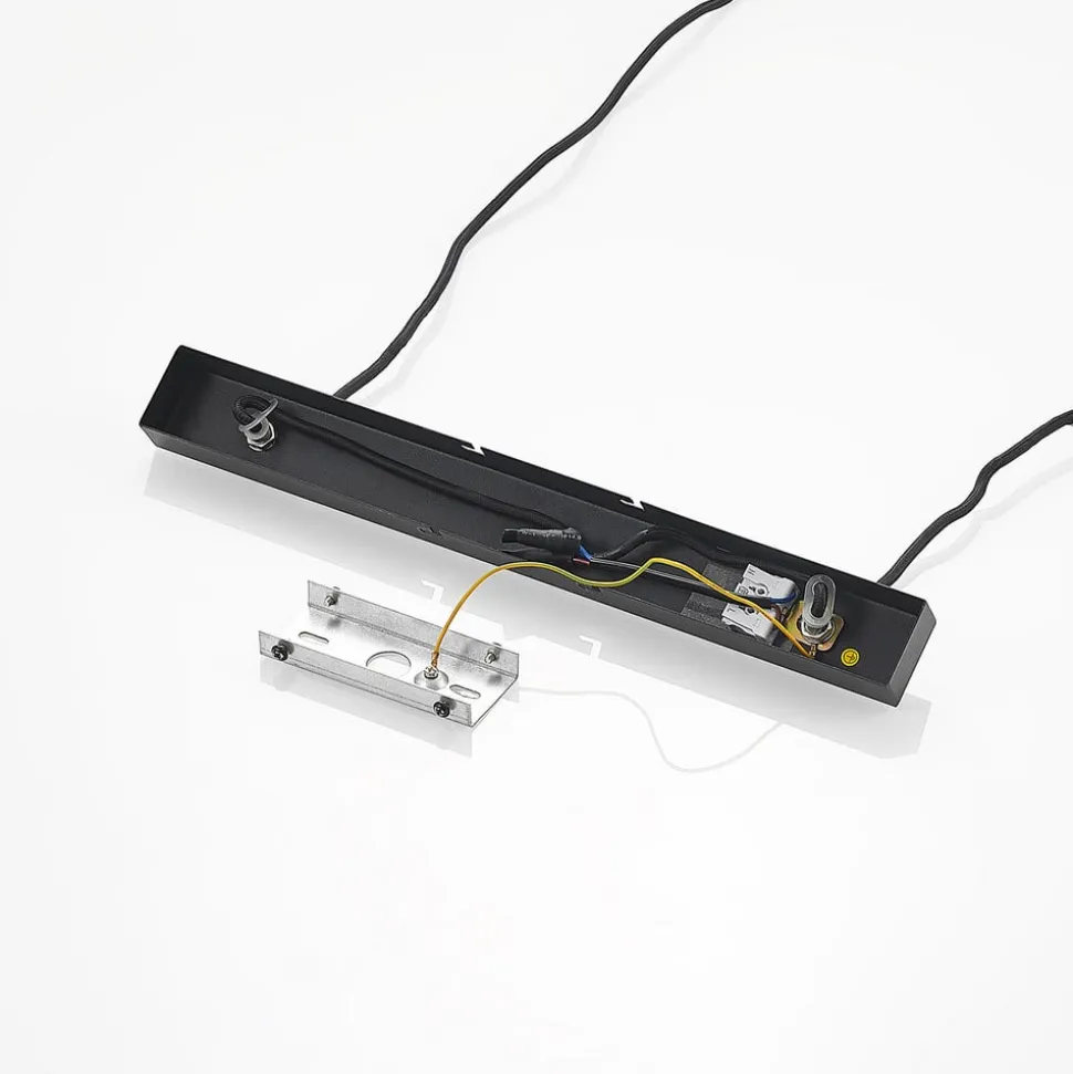 Lindby hanglamp Baliko, zwart/messing, 5-lamps, GU10