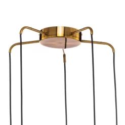 Lindby hanglamp Belarion, meerkleurig, 5-lamps, Ø 65 cm