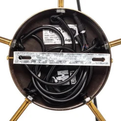 Lindby hanglamp Belarion, meerkleurig, 5-lamps, Ø 65 cm