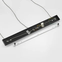 Lindby hanglamp Bominio, 102 cm, rotan, hout, E27