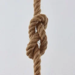 Lindby hanglamp Chaby, Ø 29 cm, 1-lamp, metaal, touw