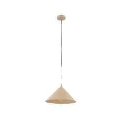 Lindby hanglamp Clarine, beige, Ø 32 cm, metaal