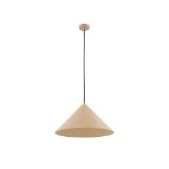 Lindby hanglamp Clarine, beige, Ø 50 cm, metaal