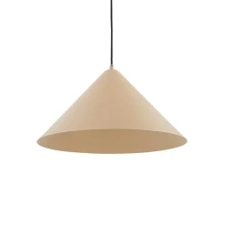 Lindby hanglamp Clarine, beige, Ø 50 cm, metaal