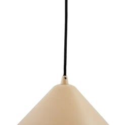 Lindby hanglamp Clarine, beige, Ø 50 cm, metaal