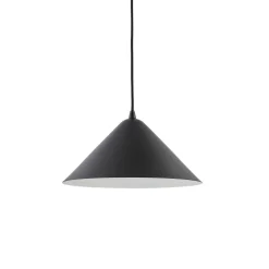 Lindby hanglamp Clarine, zwart/wit, Ø 32 cm, metaal