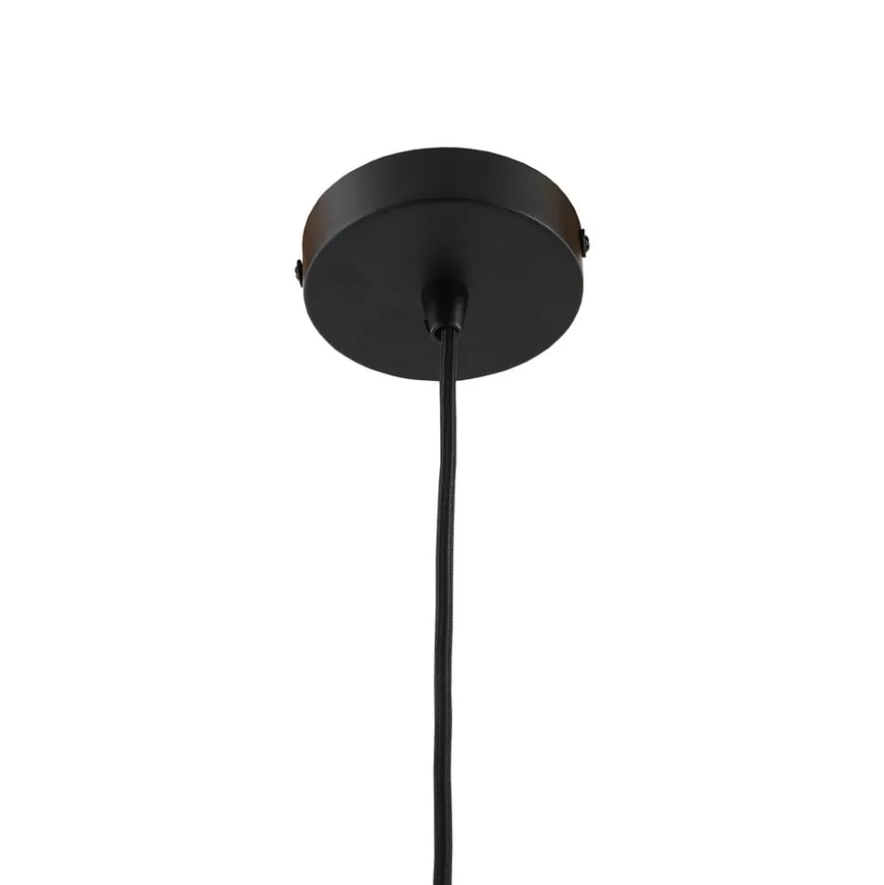 Lindby hanglamp Clarine, zwart/wit, Ø 32 cm, metaal