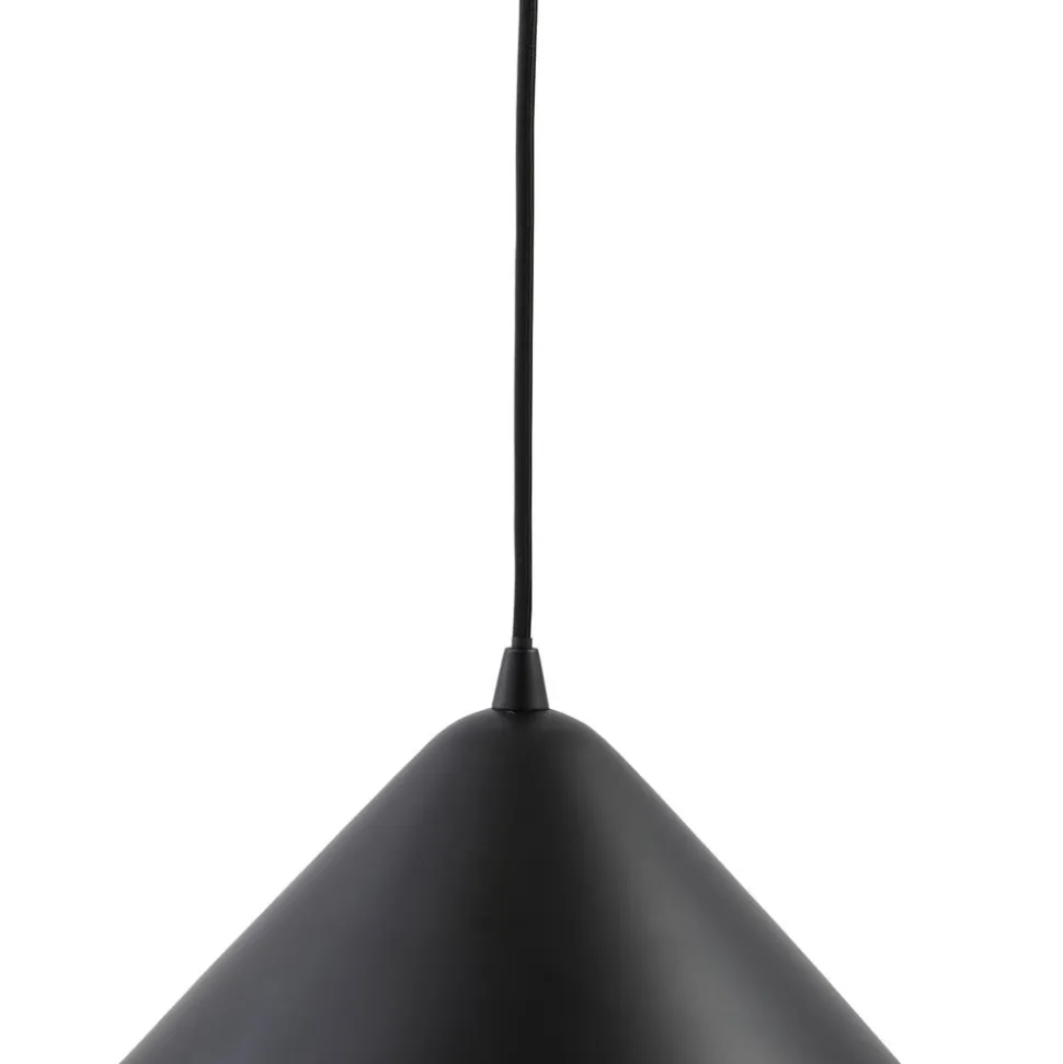 Lindby hanglamp Clarine, zwart/wit, Ø 32 cm, metaal