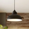 Lindby hanglamp Cliona, zwart, metaal, Ø 31 cm, E27