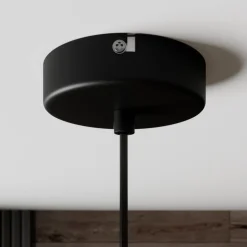 Lindby hanglamp Cliona, zwart, metaal, Ø 31 cm, E27