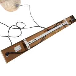 Lindby hanglamp Drakar, Ø 22 cm, 3-lamps, amber, glas