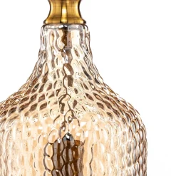 Lindby hanglamp Drakar, 3-lamps, amber, glas, Ø 19,5 cm