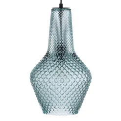 Lindby hanglamp Drakar, 1-lamp, lichtblauw, glas, Ø 25 cm