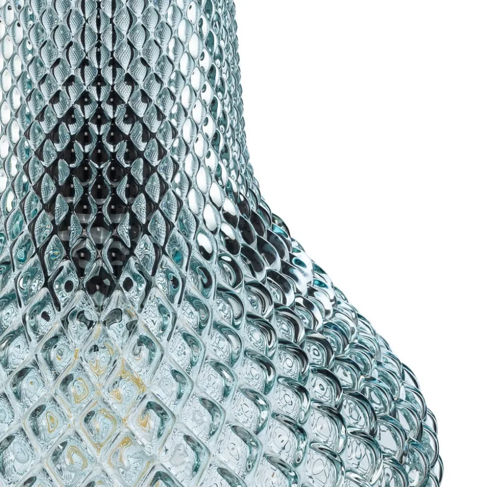 Lindby hanglamp Drakar, 1-lamp, lichtblauw, glas, Ø 25 cm