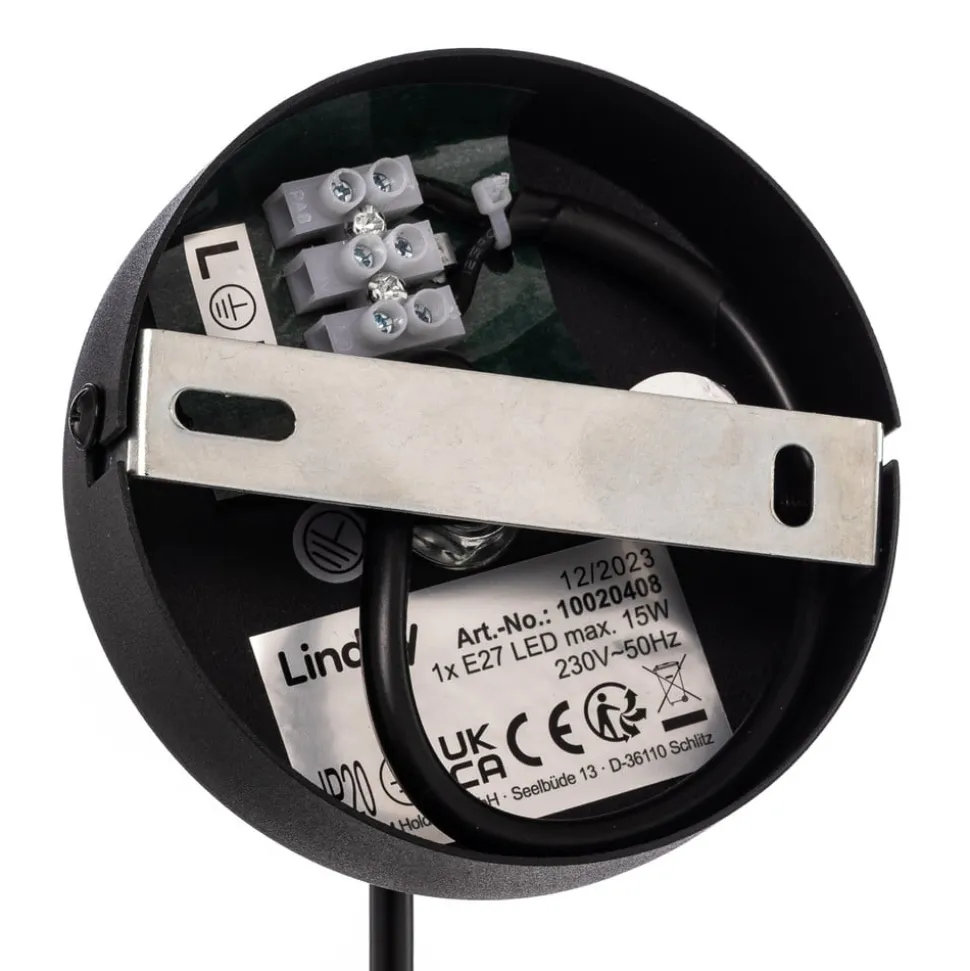 Lindby hanglamp Drakar, 1-lamp, lichtblauw, glas, Ø 25 cm