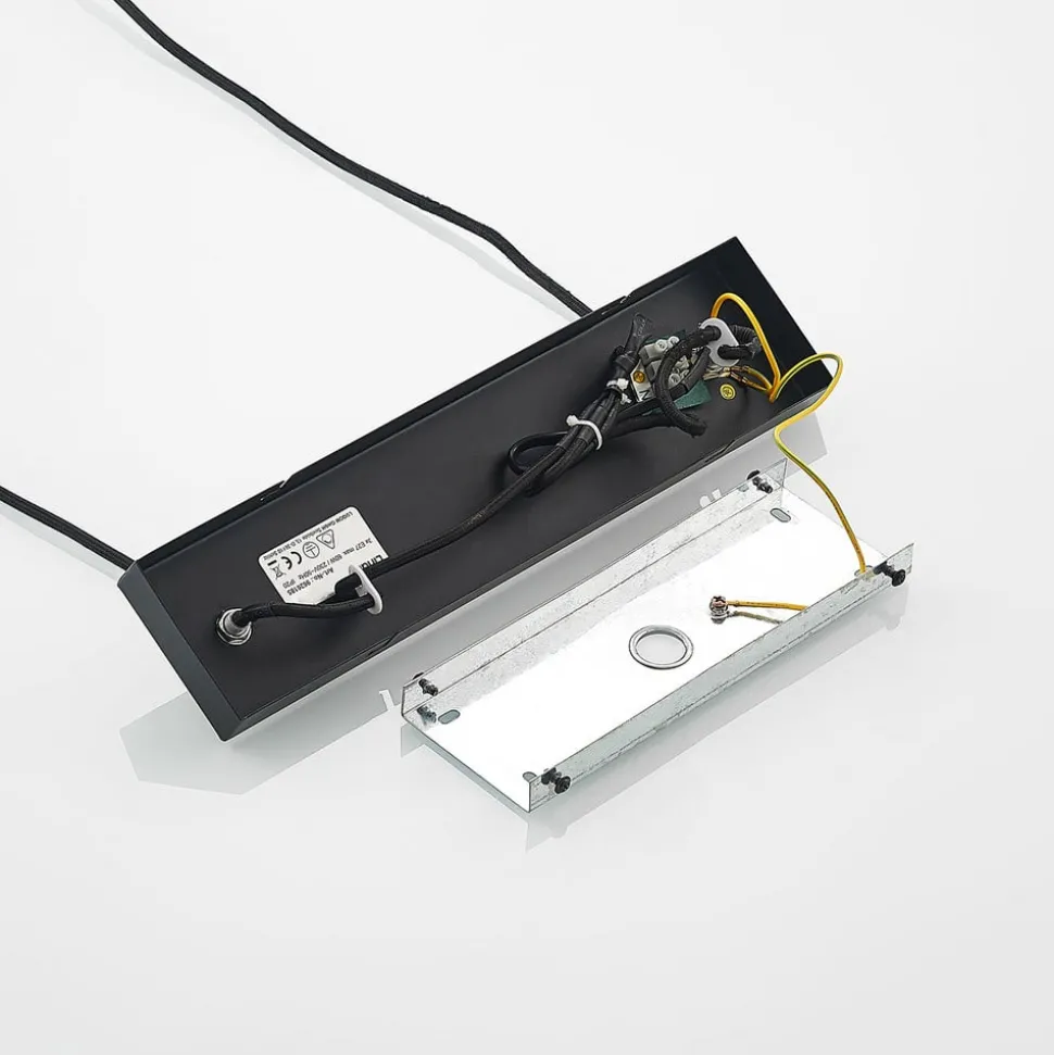 Lindby hanglamp Eldarion, 90 cm, 3-lamps, hout, E27