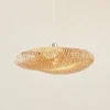 Lindby hanglamp Eleane, bamboe, naturel, Ø 50 cm