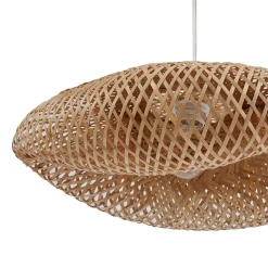 Lindby hanglamp Eleane, bamboe, naturel, Ø 50 cm