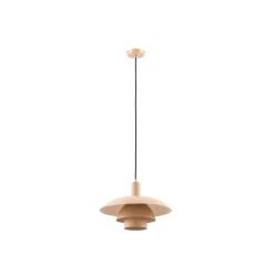 Lindby hanglamp Elorri, beige, Ø 38 cm, metaal