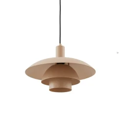 Lindby hanglamp Elorri, beige, Ø 38 cm, metaal