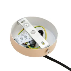 Lindby hanglamp Elorri, beige, Ø 38 cm, metaal