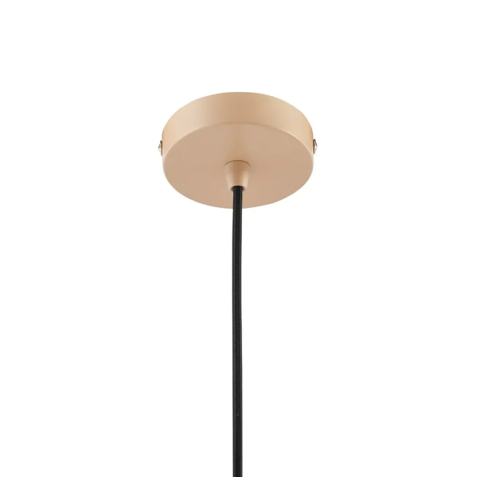 Lindby hanglamp Elorri, beige, Ø 38 cm, metaal