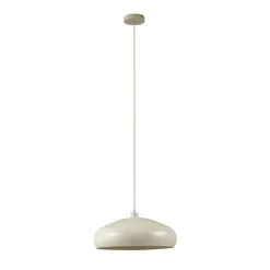 Lindby hanglamp Elover, beige, Ø 45 cm, ijzer