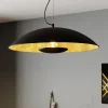 Lindby hanglamp Emilienne, zwart, goudkleurig, Ø 60 cm