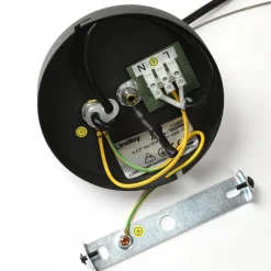 Lindby hanglamp Emilienne, zwart, goudkleurig, Ø 60 cm